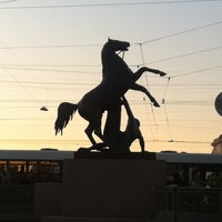 Photo taken at Anichkov Bridge by Elena on 6/21/2013