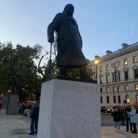 Photo taken at Winston Churchill Statue by Dan S. on 10/26/2022