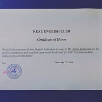 Photo taken at Real English Club by Sam D. on 7/13/2016