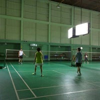 Photo taken at Tobacco Badminton Court by n a tHing Y. on 12/20/2015