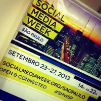 Photo taken at Social Media Week - SP by Gabriela S. on 9/23/2013
