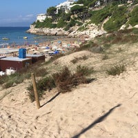 Photo taken at Platja Llarga by Olga M. on 9/17/2018