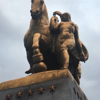 Photo taken at Memorial Bridge Equestrian Statues by John B. on 4/2/2018