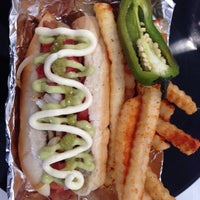 Photo taken at Dr. Frankfurter&amp;#39;s Monstrous Hot Dogs by Minnette B. on 9/21/2013