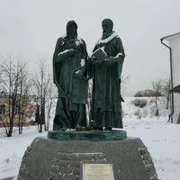 Photo taken at Памятник Кириллу и Мефодию by 🎀Анастасия🎀 on 1/14/2017