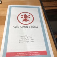 Photo taken at Raku Ramen &amp; Roll by John S. on 9/2/2018