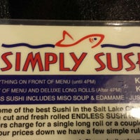 Photo taken at Simply Sushi by Edgar J. on 9/26/2013