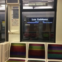 Photo taken at Métro Les Sablons [1] by Dora P. on 3/8/2017