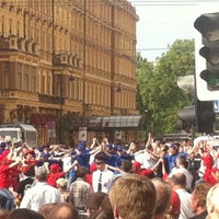 Photo taken at Флэш Моб &amp;quot; Танцующий Невский&amp;quot; by Танюша Б. on 5/25/2014