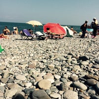 Photo taken at Batumi Beach by Gökhan Ö. on 8/3/2016