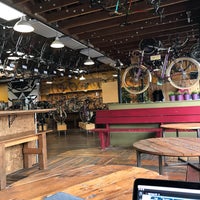 Photo taken at Velo Cult Bicycle Shop &amp;amp; Bar by Jim W. on 11/1/2017