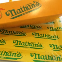 Photo taken at Nathan&amp;#39;s Famous by Inaluyk G. on 6/6/2014
