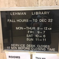 Photo prise au Lehman Social Sciences Library par Manuel B. le9/12/2017