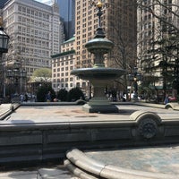Photo taken at City Hall Park Fountain by Sage on 4/13/2019