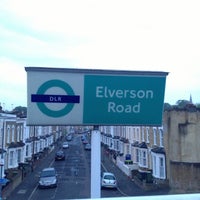 Photo taken at Elverson Road DLR Station by Valeria F. on 5/8/2013