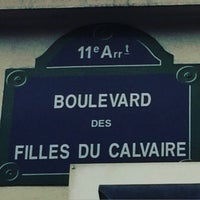 Photo taken at Boulevard des Filles du Calvaire by Lulu D. on 5/2/2016