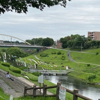 Photo taken at 運河水辺公園 by Akiko S. on 5/15/2022