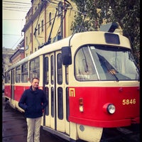 Photo taken at Трамвайна станція «Семена Скляренка» by Dominiek L. on 11/18/2016
