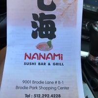 Photo taken at Nanami Sushi Bar &amp;amp; Grill by Todd D. on 5/3/2020