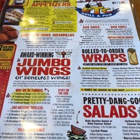 Menu for wings sales etc