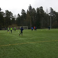 Photo taken at Lehtikuusentien jalkapallokenttä by Jukka H. on 5/2/2015