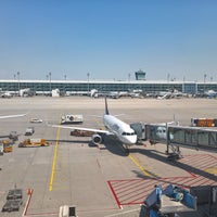 Photo taken at Munich Airport Franz Josef Strauss (MUC) by Evgeny S. on 6/25/2016