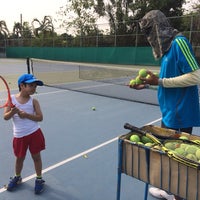 Photo taken at Tennis Court - Panya Village by Preechaya K. on 3/17/2014