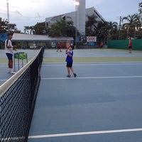 Photo taken at Tennis Court - Panya Village by Preechaya K. on 8/21/2014