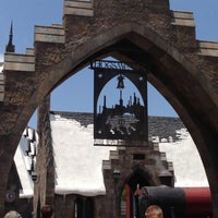 Photo taken at The Wizarding World of Harry Potter - Hogsmeade by Rachel P. on 5/20/2013