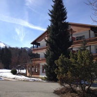 Photo taken at Alm- &amp;amp; Wellnesshotel Alpenhof by Joachim S. on 3/10/2012