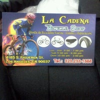 Photo taken at La Cadena Bicycle Shop by Dora W. on 3/10/2012