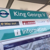 Photo taken at King George V DLR Station by Patrick B. on 7/1/2018