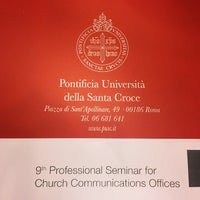 Photo taken at Pontificia Università della Santa Croce by Fernando G. on 4/28/2014