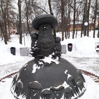 Photo taken at Скульптура «В Рязани грибы с глазами» by Mikhail on 2/24/2019
