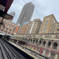 Photo taken at Barbican London Underground Station by Tristan C. on 5/30/2022