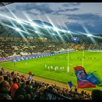Photo taken at Stade des Alpes by Andy B. on 10/8/2016