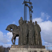 Photo taken at Монумент в память о Ледовом побоище by Stefano P. on 3/8/2021
