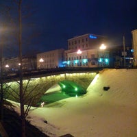 Photo taken at Лебедевский мост by Елена Ш. on 2/24/2017