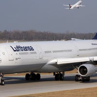 Photo taken at Lufthansa Flight LH 501 by Antonio L. on 2/18/2014
