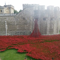 Photo taken at Blood Swept Lands and Seas of Red - Tower of London WW1 Poppy Memorial by Roger on 9/6/2014