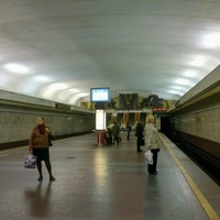 Photo taken at Станция метро «Фрунзенская» by Artyom P. on 10/5/2016