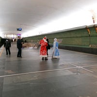 Photo taken at Станция метро «Купаловская» by Artyom P. on 12/31/2020