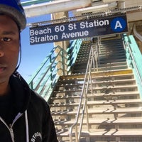 Photo taken at MTA Subway - Beach 60th St (A) by LetsGoJames on 4/11/2015