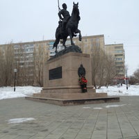Photo taken at Памятник «Оренбургскому Казачеству» by Иван Ф. on 3/3/2016
