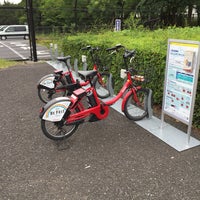 Photo taken at H1-45.Yumenoshima Stadium - Tokyo Koto City Bike Share by Mits I. on 7/23/2017