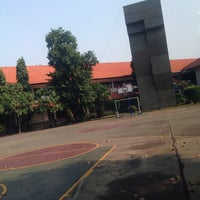 Photo taken at SMA Kolese Gonzaga by Rissa K. on 6/7/2014