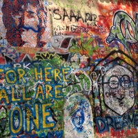 Photo taken at Lennon Wall by Curtis M. on 4/23/2013