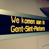 Photo taken at Gent-Sint-Pieters Railway Station by Kristof D. on 4/13/2013