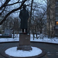 Photo taken at Памятник Александру Блоку by Vadim Y. on 1/28/2018