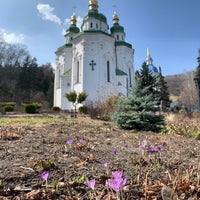 Photo taken at Vydubychi monastery by Yu T. on 3/27/2021